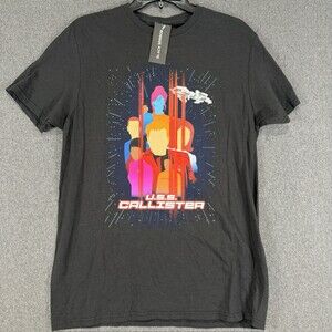 Black Mirror USS Callister T Shirt Mens Medium Black Netflix Graphic Cotton